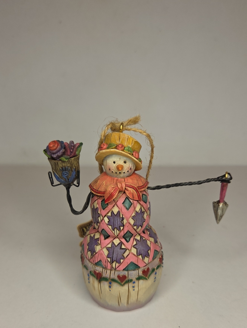 Jim Shore Heartwood Creek Gardening Snowman Holiday Ornament 2003